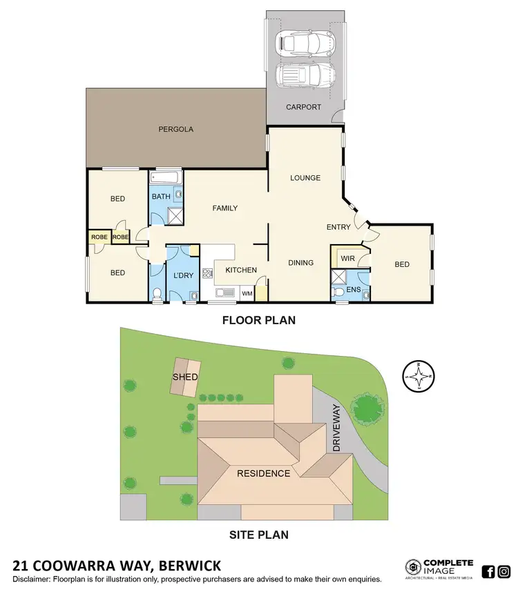 Floorplan of Homely house listing, 21 Coowarra Way, Berwick VIC 3806