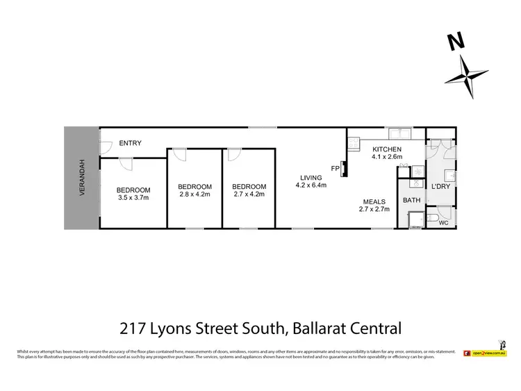 Floorplan of Homely house listing, 217 Lyons Street South, Ballarat Central VIC 3350