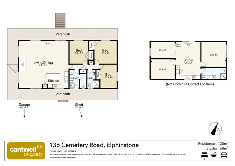 Floorplan of Homely house listing, 136 Cemetery Road, Elphinstone VIC 3448