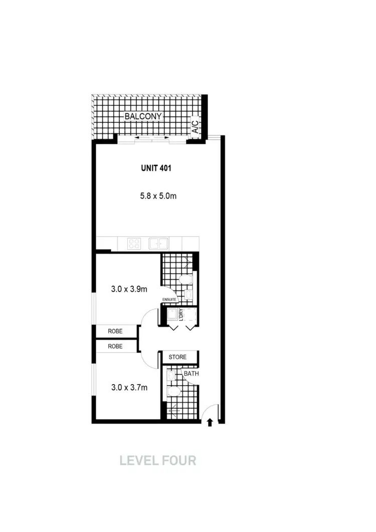 Floorplan of Homely apartment listing, 401/51 Glencoe Street, Sutherland NSW 2232