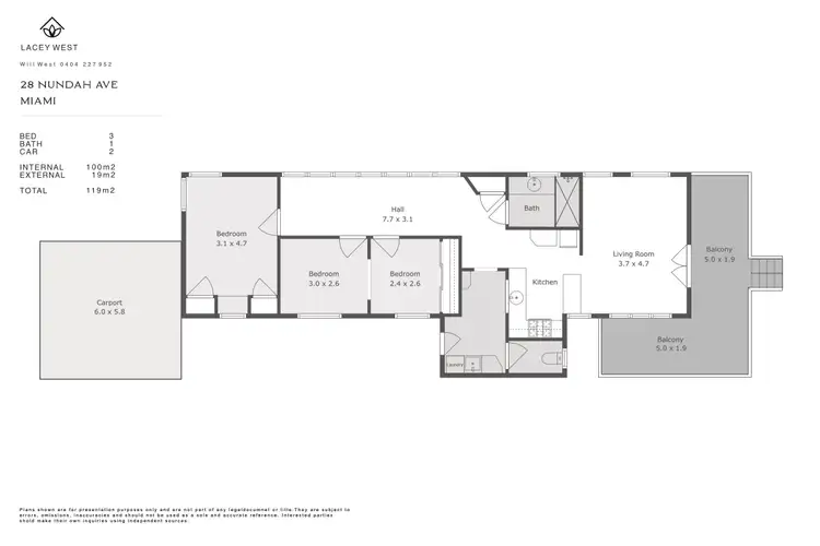 Floorplan of Homely house listing, 28 Nundah Ave, Miami QLD 4220