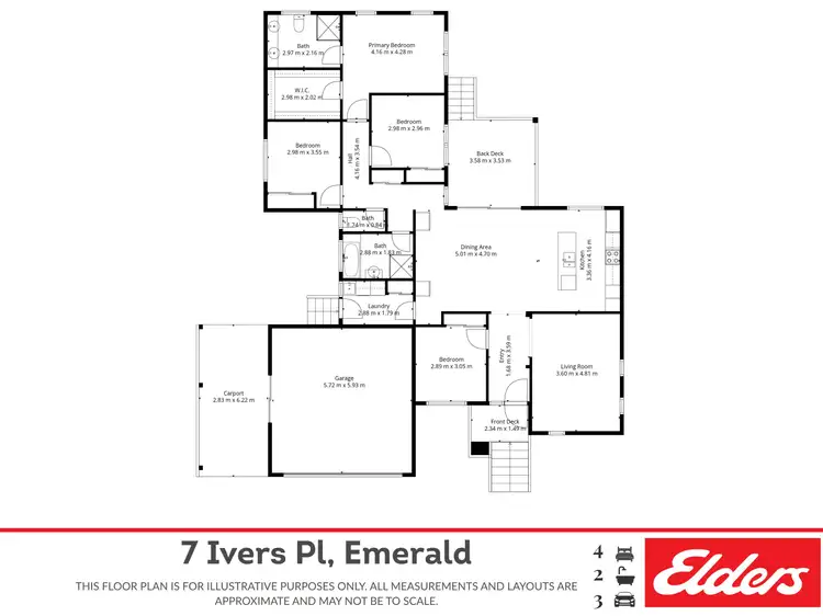 Floorplan of Homely house listing, 7 Ivers Place, Emerald QLD 4720
