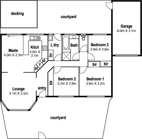 Floorplan of Homely unit listing, 2/30 Dundee Street, Reservoir VIC 3073
