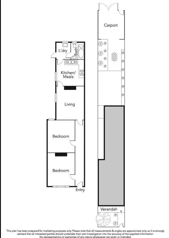 Floorplan of Homely house listing, 102 Derham Street, Port Melbourne VIC 3207