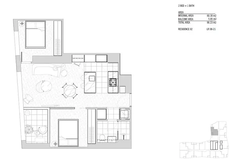 Floorplan of Homely apartment listing, 1302/160 Victoria Street, Carlton VIC 3053