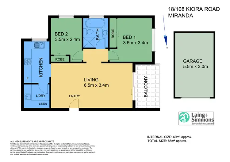 Floorplan of Homely apartment listing, 18/108-110 Kiora Road, Miranda NSW 2228
