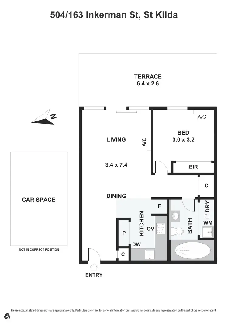 Floorplan of Homely apartment listing, 504/163 Inkerman Street, St Kilda VIC 3182