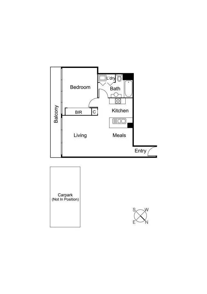 Floorplan of Homely apartment listing, 508/38 Bank Street, South Melbourne VIC 3205