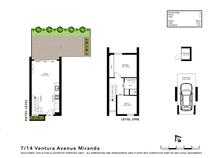 Floorplan of Homely townhouse listing, 7/14 Ventura Avenue, Miranda NSW 2228