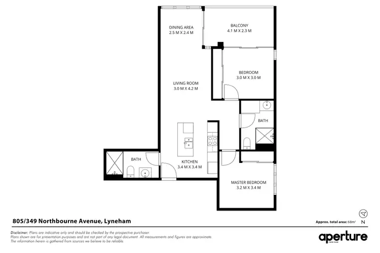 Floorplan of Homely apartment listing, 805/349 Northbourne Avenue, Lyneham ACT 2602