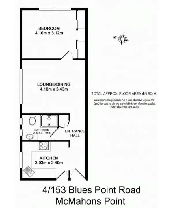 Floorplan of Homely apartment listing, 4/153 Blues Point Road, Mcmahons Point NSW 2060