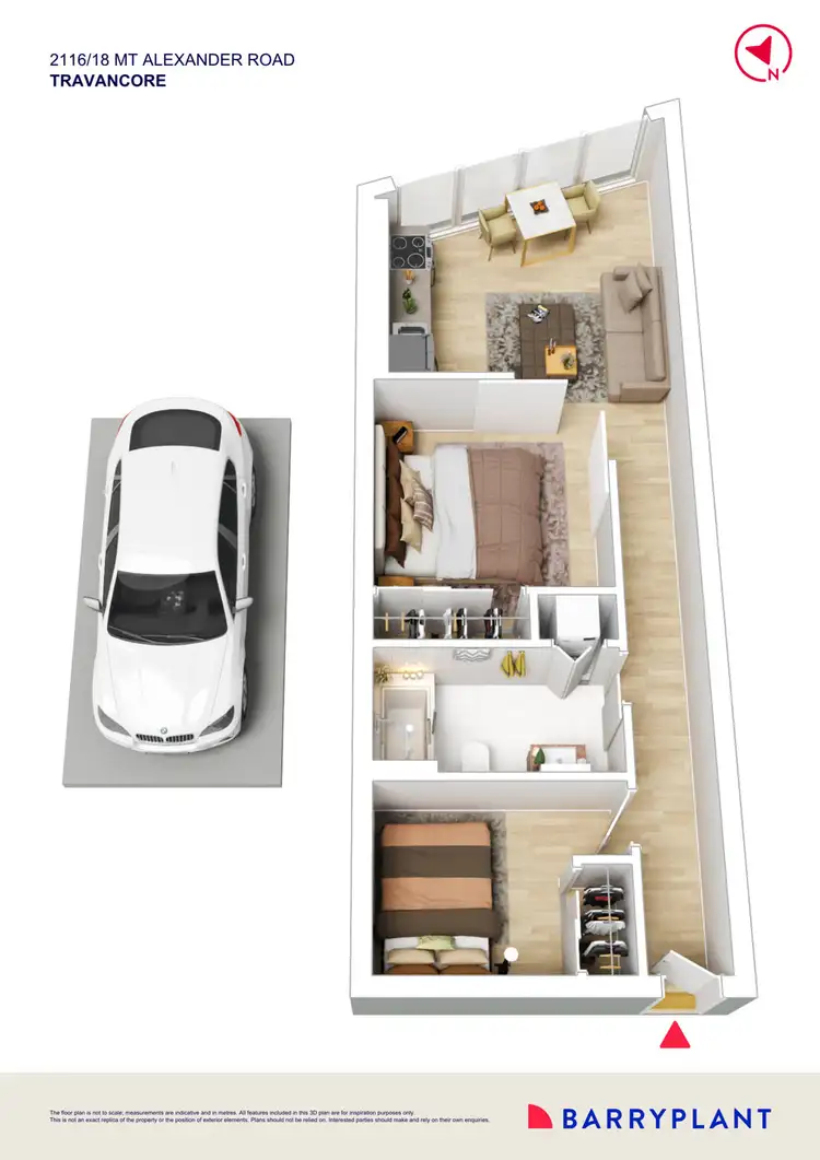 Floorplan of Homely apartment listing, 2116/18 Mt Alexander Road, Travancore VIC 3032