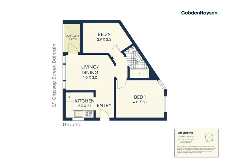 Floorplan of Homely apartment listing, 3/1 Glassop Street, Balmain NSW 2041