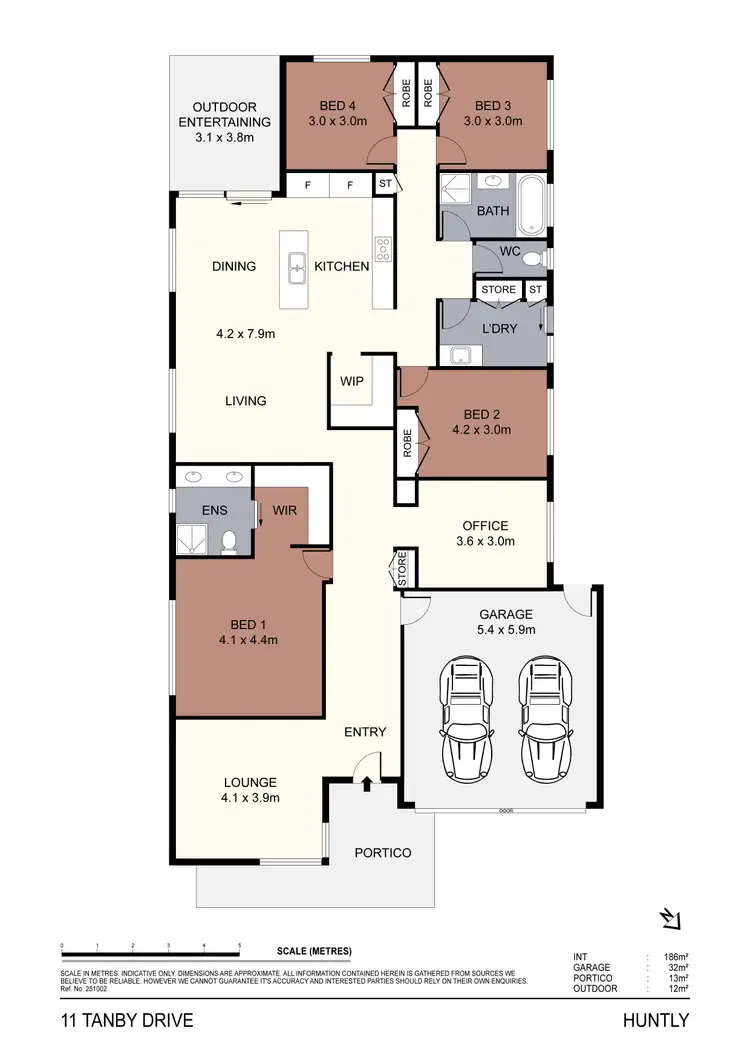 Floorplan of Homely house listing, 11 Tanby Drive, Huntly VIC 3551