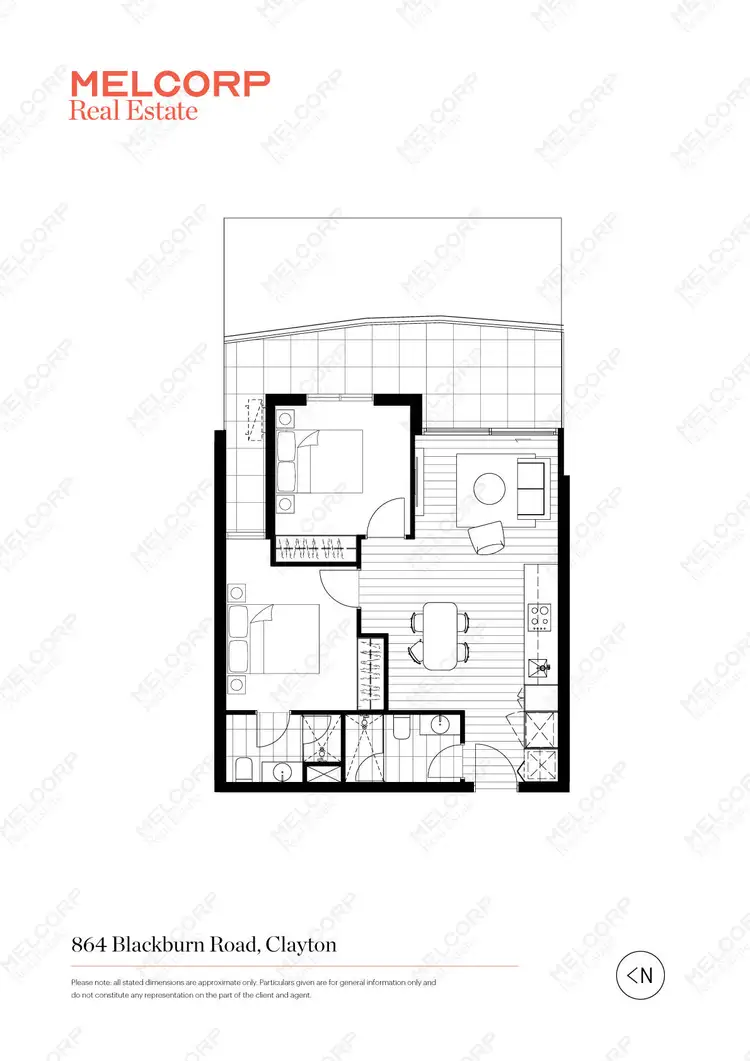Floorplan of Homely apartment listing, 2302/864 Blackburn Road, Clayton VIC 3168