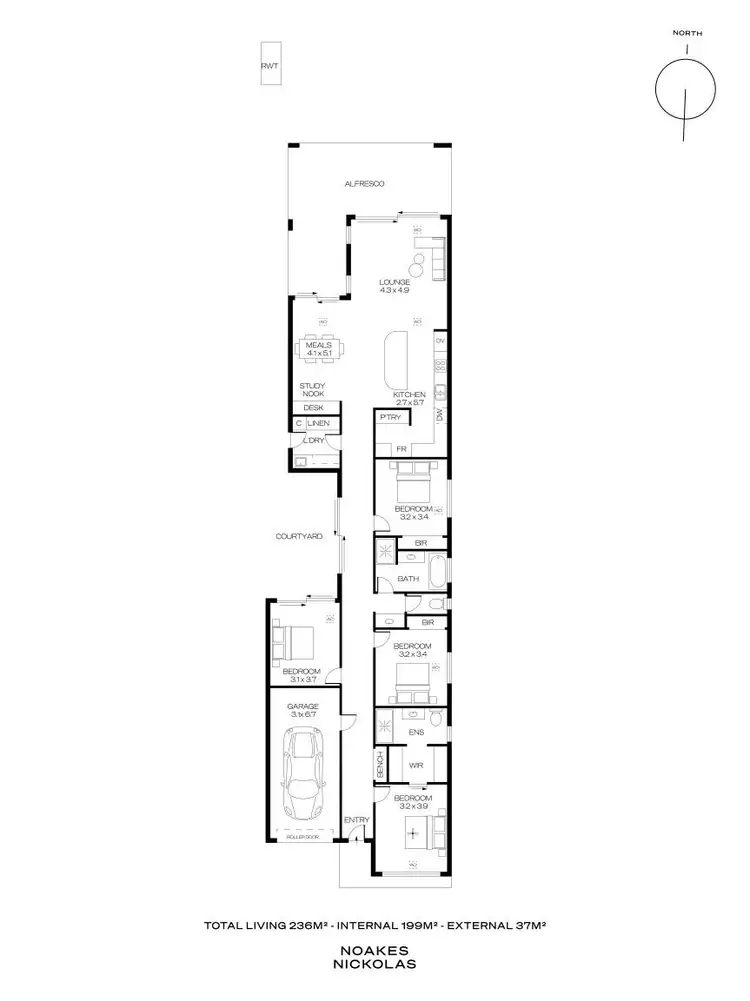 Floorplan of Homely house listing, 43A Nunyah Avenue, Park Holme SA 5043