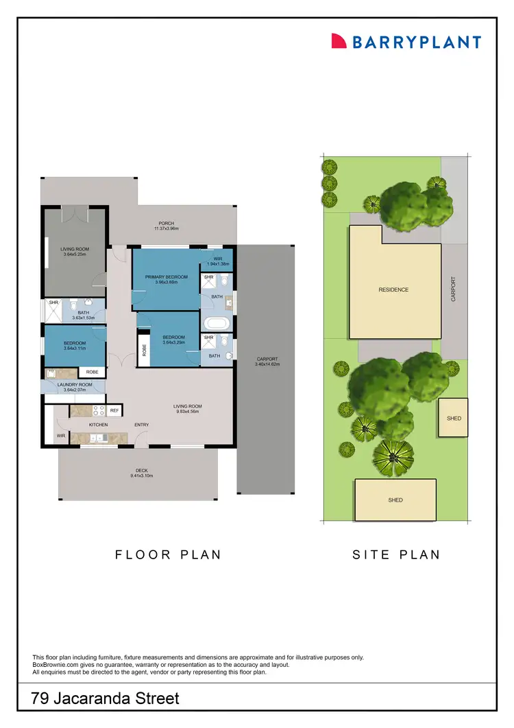 Floorplan of Homely house listing, 79 Jacaranda Street, Red Cliffs VIC 3496