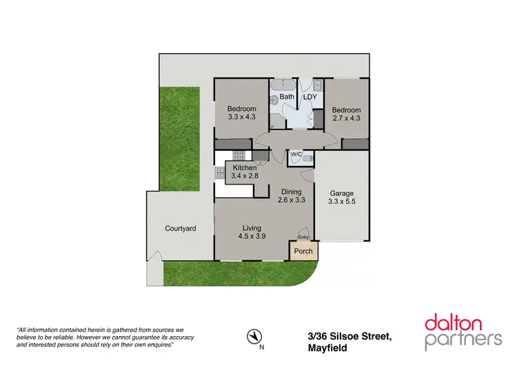 Floorplan of Homely unit listing, 3/36 Silsoe Street, Mayfield NSW 2304