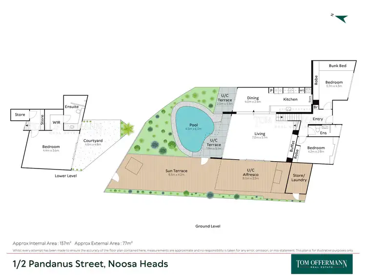 Floorplan of Homely unit listing, 1/2 Pandanus Street, Noosa Heads QLD 4567
