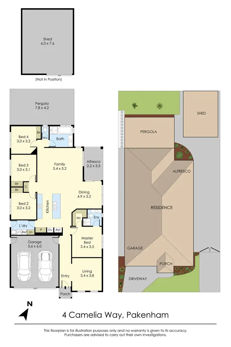Floorplan of Homely house listing, 4 Camelia Way, Pakenham VIC 3810