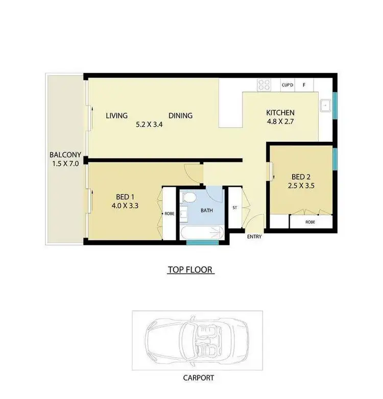 Floorplan of Homely apartment listing, 59 Prince Albert Street, Mosman NSW 2088