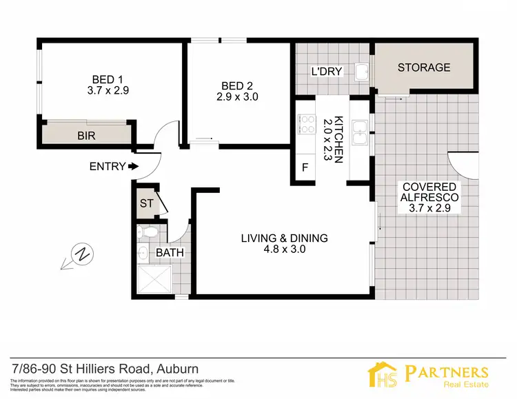 Floorplan of Homely unit listing, 7/86-90 St Hilliers Road, Auburn NSW 2144