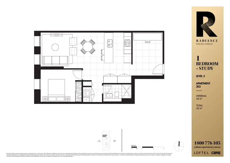 Floorplan of Homely apartment listing, 309/188 Day Street, Sydney NSW 2000