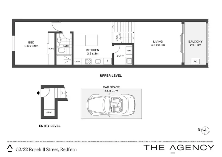 Floorplan of Homely apartment listing, 52/32 Rosehill Street, Redfern NSW 2016