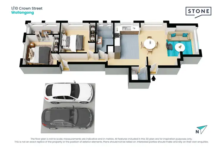 Floorplan of Homely apartment listing, 1/10 Crown Street, Wollongong NSW 2500