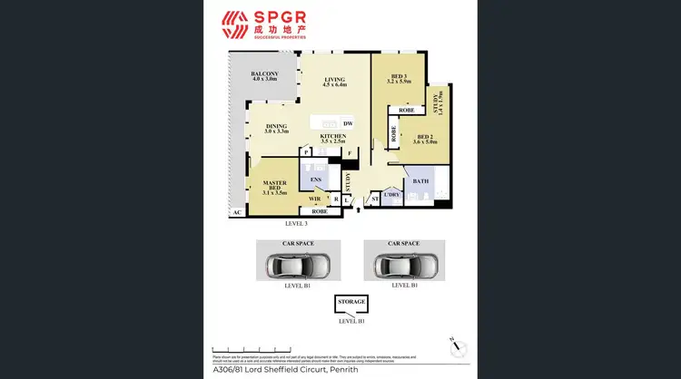 Floorplan of Homely apartment listing, 306/81A Lord Sheffield Circuit, Penrith NSW 2750