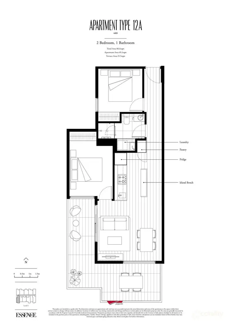 Floorplan of Homely apartment listing, 403/35 Wilson Street, South Yarra VIC 3141
