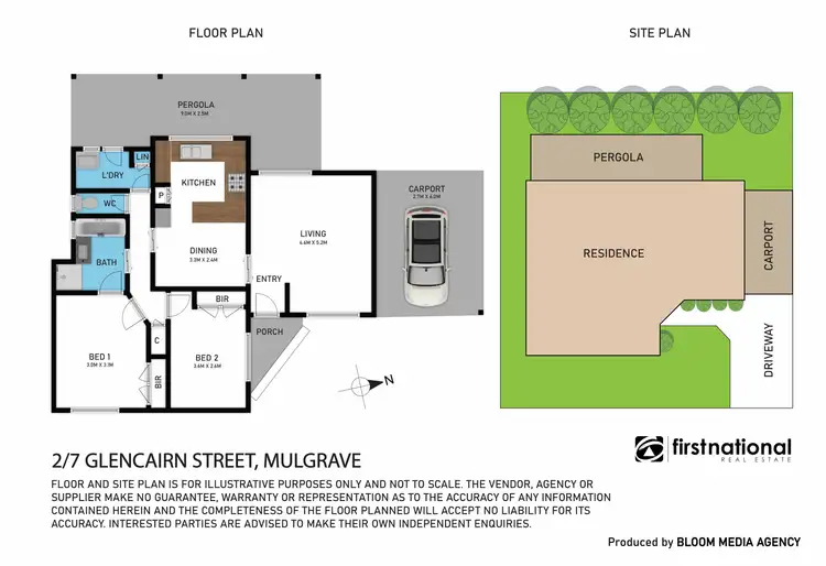 Floorplan of Homely unit listing, 2/7 Glencairn Street, Mulgrave VIC 3170