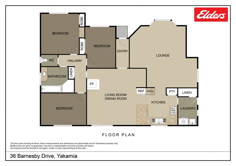 Floorplan of Homely house listing, 36 Barnesby Drive, Yakamia WA 6330