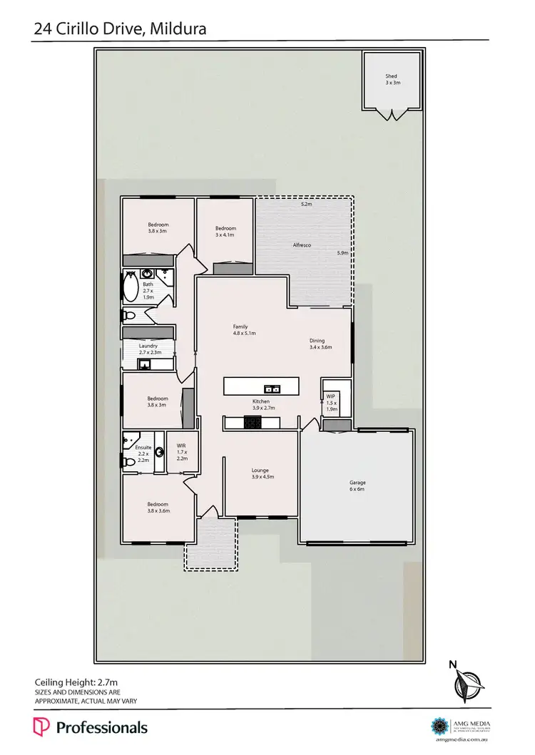 Floorplan of Homely house listing, 24 Cirillo Drive, Mildura VIC 3500