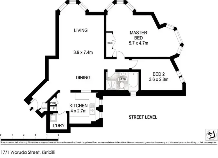Floorplan of Homely apartment listing, 17/1 Waruda Street, Kirribilli NSW 2061