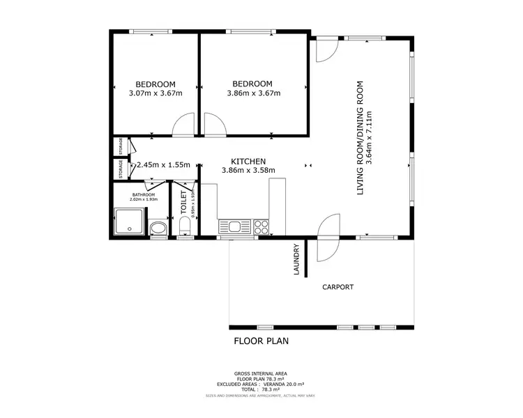 Floorplan of Homely house listing, 1/38 Clifton Road, Clifton Beach QLD 4879