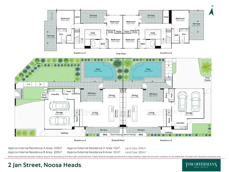 Floorplan of Homely semi-detached listing, 2 Jan Street, Noosa Heads QLD 4567