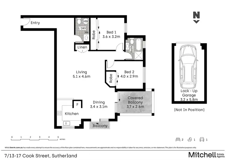 Floorplan of Homely apartment listing, 7/13-17 Cook Street, Sutherland NSW 2232