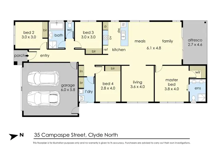Floorplan of Homely house listing, 35 Campaspe Street, Clyde North VIC 3978