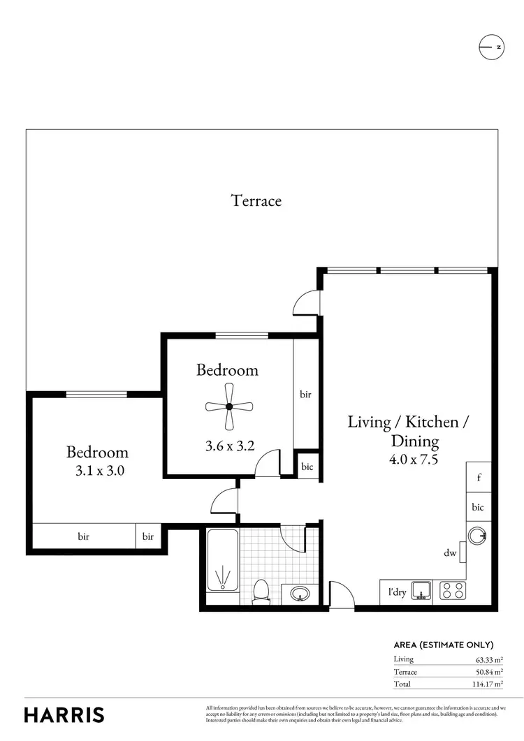 Floorplan of Homely apartment listing, 309/297 Pirie Street, Adelaide SA 5000