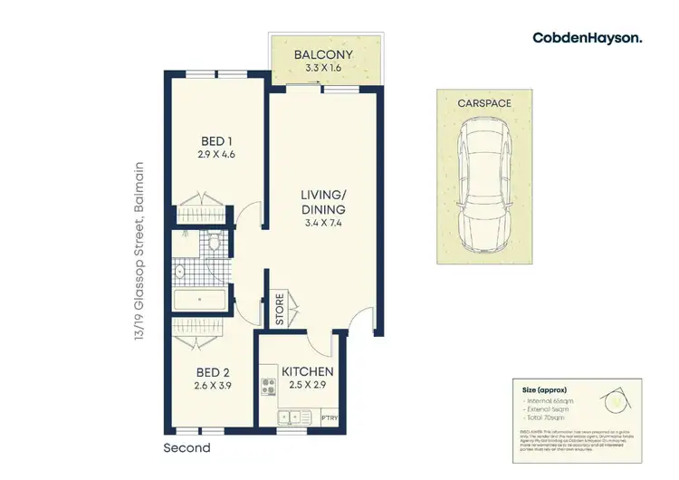 Floorplan of Homely apartment listing, 13/19 Glassop Street, Balmain NSW 2041