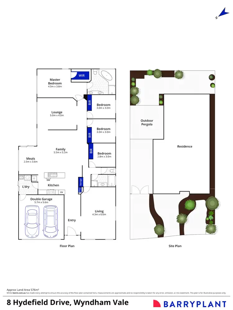 Floorplan of Homely house listing, 8 Hydefield Drive, Wyndham Vale VIC 3024