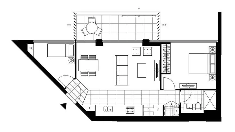 Floorplan of Homely apartment listing, 1901/472 Pacific Highway, St Leonards NSW 2065