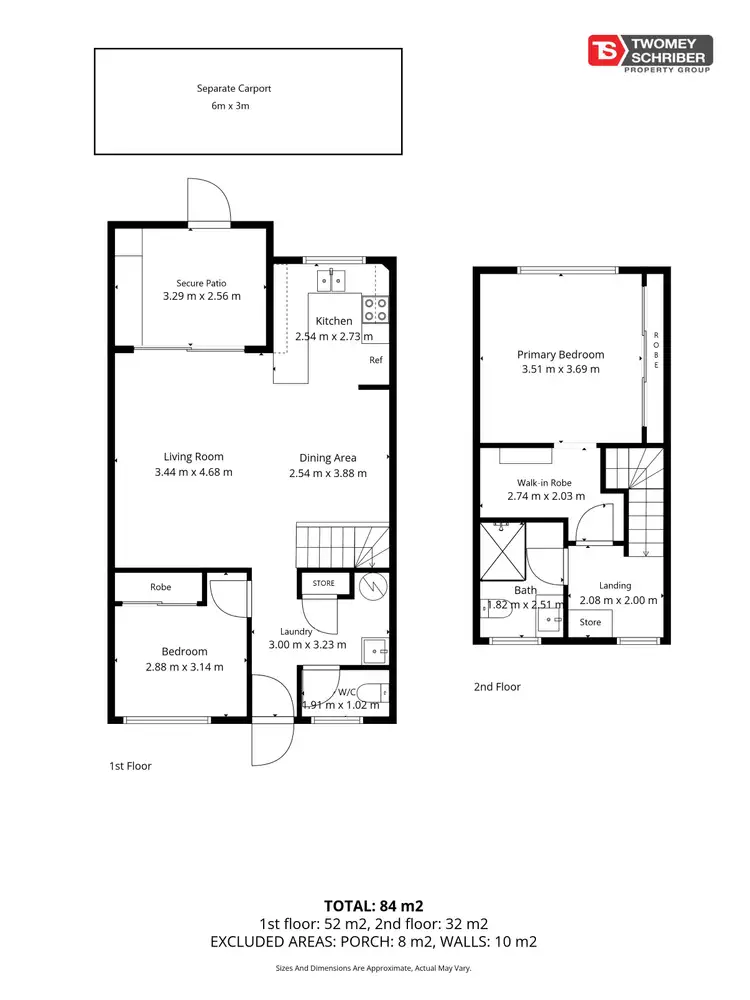 Floorplan of Homely townhouse listing, 3/19 Grantala Street, Manoora QLD 4870