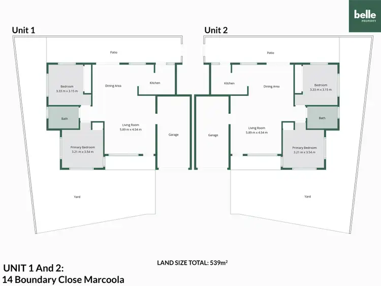 Floorplan of Homely semi-detached listing, 14 Boundary Crescent, Marcoola QLD 4564
