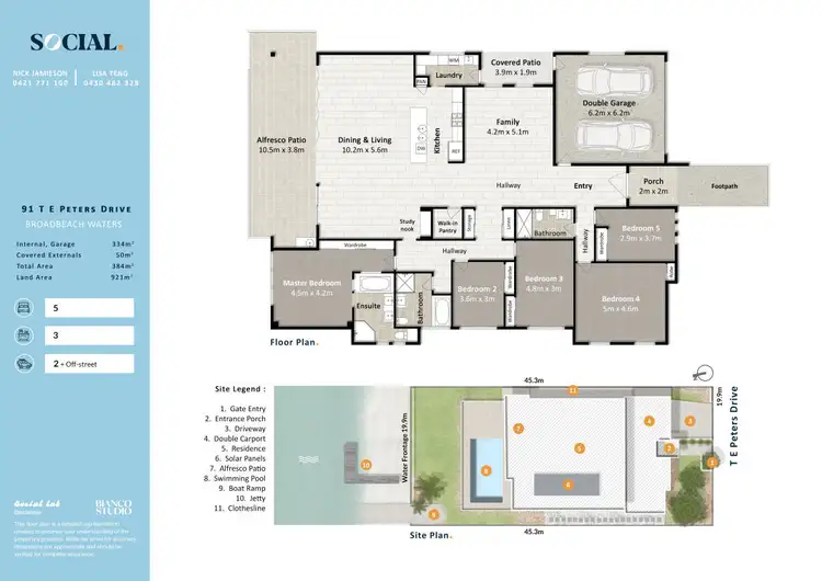 Floorplan of Homely house listing, 91 T E Peters Drive, Broadbeach Waters QLD 4218