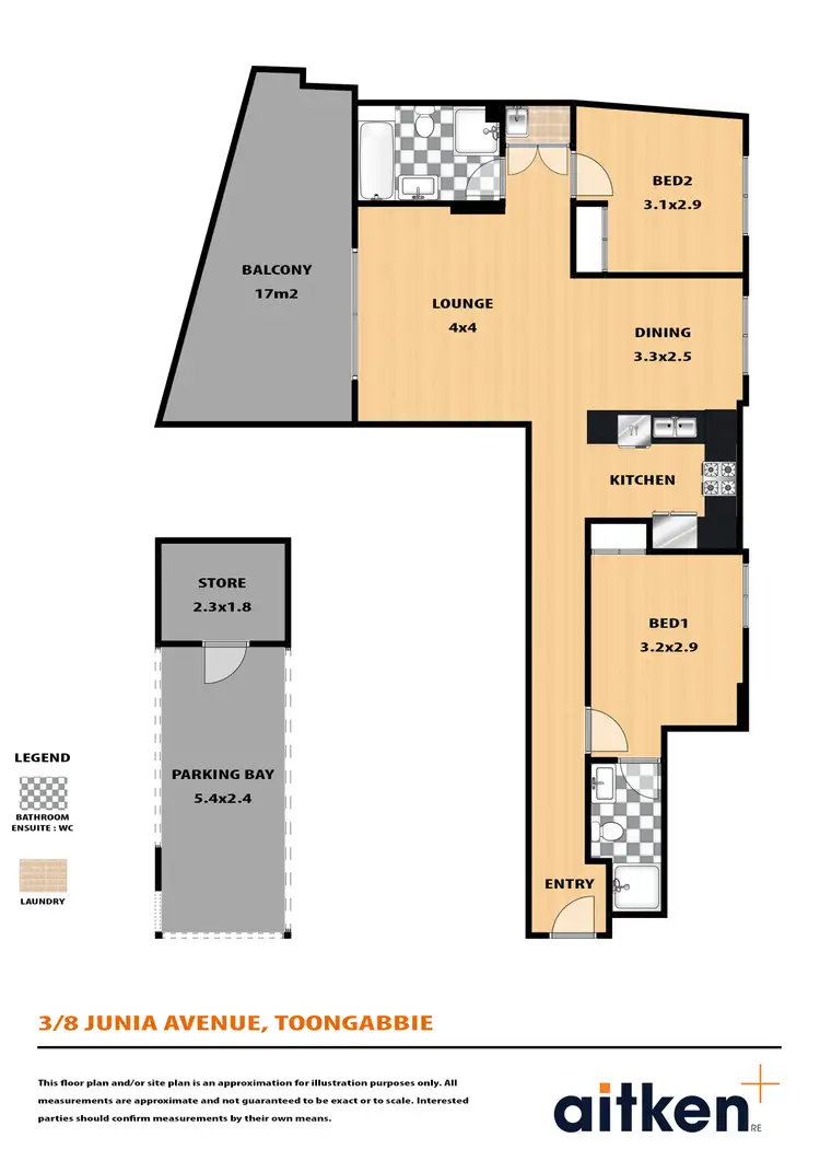 Floorplan of Homely unit listing, 3/8 Junia Avenue, Toongabbie NSW 2146