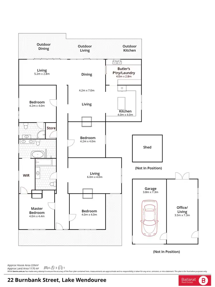 Floorplan of Homely house listing, 22 Burnbank Street, Lake Wendouree VIC 3350