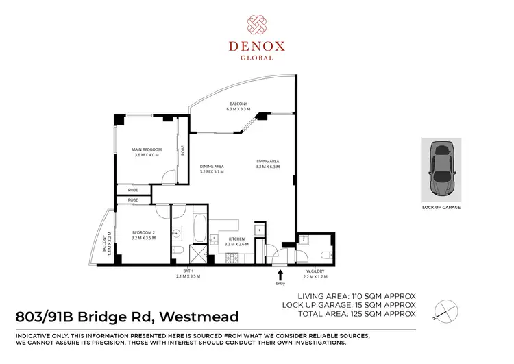 Floorplan of Homely apartment listing, 803/91B Bridge Road, Westmead NSW 2145