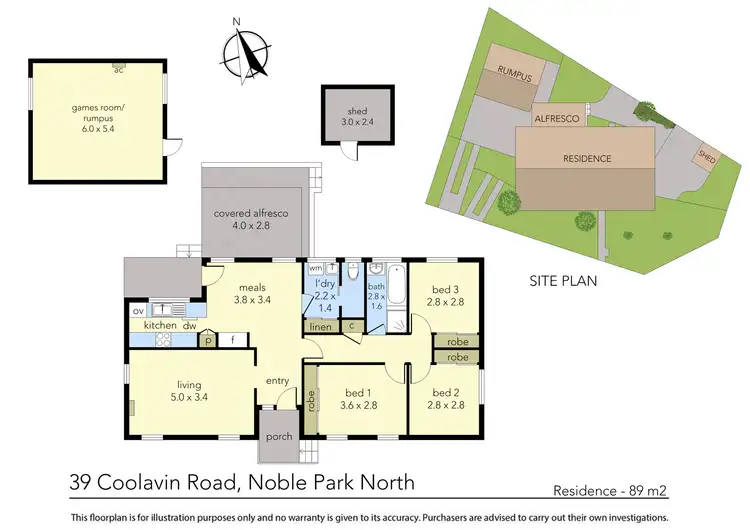 Floorplan of Homely house listing, 39 Coolavin Road, Noble Park North VIC 3174